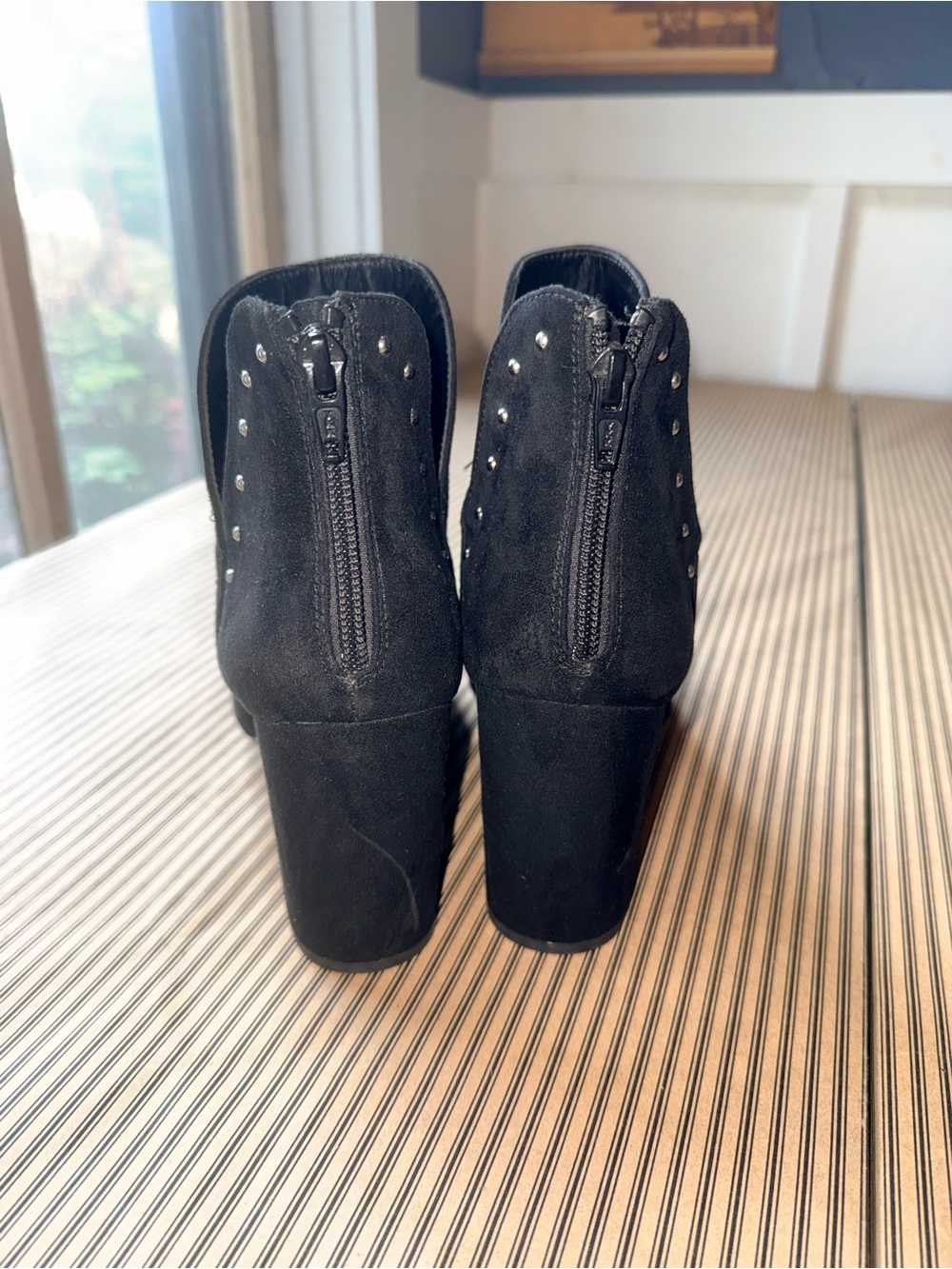 a new day Black Suede Studded Ankle Booties - Picture 4 of 6
